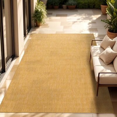 Paco Home Tapis Intérieur Et Extérieur Balcon Terrasse Tapis Cuisine Monochrome Moucheté, Dimension:240x340 cm, Couleur:Jaune Paco Home Tapis Intérieur Et Extérieur Balcon Terrasse Tapis Cuisine Monochrome Moucheté, Dimension:240x340 cm, Couleur:Jaune