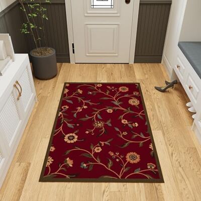 Tapis Rouge Ottomanson Ottoome - 100x150cm, Antidérapant, Fabriqué en Turquie Tapis Rouge Ottomanson Ottoome - 100x150cm, Antidérapant, Fabriqué en Turquie