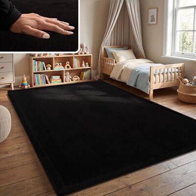 Paco Home Tapis Pour Enfants Tapis Chambre Enfant Doux Antidérapant Moderne, Taille:120x160cm, Couleur:Noir Paco Home Tapis Pour Enfants Tapis Chambre Enfant Doux Antidérapant Moderne, Taille:120x160cm, Couleur:Noir