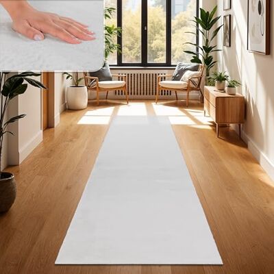 Paco Home Tapis Salon Fausses Fourrures Doux Lavable Moderne Élégant Facile À Entretenir Effet Fourrure Uni Brillant Douillet À Poils Courts, Dimension:80x150 cm, Couleur:Blanc Paco Home Tapis Salon Fausses Fourrures Doux Lavable Moderne Élégant Facile À Entretenir Effet Fourrure Uni Brillant Douillet À Poils Courts, Dimension:80x150 cm, Couleur:Blanc