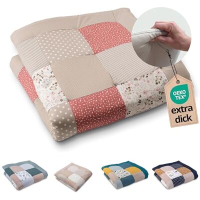 ULLENBOOM Tapis d'éveil pour bébé 120 x 120 cm 100 % matériaux Oeko-Tex Fabriqué en UE Épais et doux Motif fleurs roses Idéal comme couverture pour bébé et couverture de jeu pour bébé ULLENBOOM Tapis d'éveil pour bébé 120 x 120 cm 100 % matériaux Oeko-Tex Fabriqué en UE Épais et doux Motif fleurs roses Idéal comme couverture pour bébé et couverture de jeu pour bébé