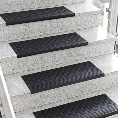 KARAT Tapis de Marche en Caoutchouc Diamant Tapis de Marche antidérapant et résistant aux intempéries Tapis de Marche en Caoutchouc pour l'extérieur (25 x 65 cm, 1 pièce) KARAT Tapis de Marche en Caoutchouc Diamant Tapis de Marche antidérapant et résistant aux intempéries Tapis de Marche en Caoutchouc pour l'extérieur (25 x 65 cm, 1 pièce)