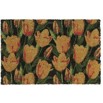RELAXDAYS Tapis Écologique en Fibre de Cocco avec Tulipes RELAXDAYS Tapis Écologique en Fibre de Cocco avec Tulipes