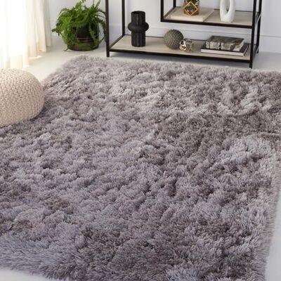 Tapis d'aire en polyester gris Tegan de Safavieh fait main Tapis d'aire en polyester gris Tegan de Safavieh fait main