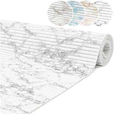 ANRO Tapis de bain en mousse souple antidérapant Gris marbre 300 x 65 cm ANRO Tapis de bain en mousse souple antidérapant Gris marbre 300 x 65 cm