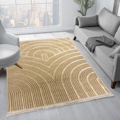 VIMODA Tapis à poils courts pour salon, chambre à coucher, couloir, cuisine, design bohème, Lurex effet très profond 3D doux, couleur : gris clair, dimensions : 160 x 230 cm VIMODA Tapis à poils courts pour salon, chambre à coucher, couloir, cuisine, design bohème, Lurex effet très profond 3D doux, couleur : gris clair, dimensions : 160 x 230 cm