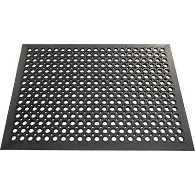 ID MAT M6080 Caillebotis Bords Biseautés Caoutchouc Noir 80 x 60 x 1,3 cm ID MAT M6080 Caillebotis Bords Biseautés Caoutchouc Noir 80 x 60 x 1,3 cm