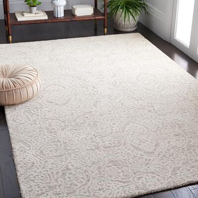 SAFAVIEH Tapis géométrique pour salon, salle à manger, chambre à coucher Collection Metro Poils courts Ivoire 120 x 180 cm SAFAVIEH Tapis géométrique pour salon, salle à manger, chambre à coucher Collection Metro Poils courts Ivoire 120 x 180 cm
