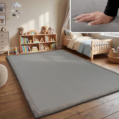 Paco Home Tapis Pour Enfants Tapis Chambre Enfant Doux Antidérapant Moderne, Taille:140x200cm, Couleur:Gris Paco Home Tapis Pour Enfants Tapis Chambre Enfant Doux Antidérapant Moderne, Taille:140x200cm, Couleur:Gris