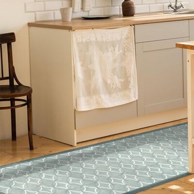CREARREDA Tapis en vinyle vert - Usage intérieur/extérieur CREARREDA Tapis en vinyle vert - Usage intérieur/extérieur