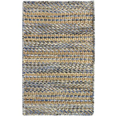 Hamid Tapis intérieur en jute et laine bleu - Tapis Hamid Tapis intérieur en jute et laine bleu - Tapis