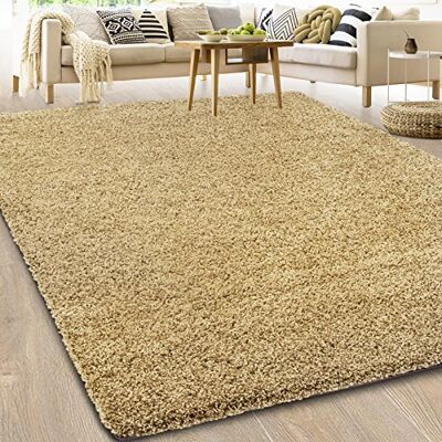 casa pura Tapis Shaggy Tapis Poil Long Tapis Doux, épais Qualité Allemande Tapis carré Tailles et Couleurs au Choix Barcelona, 160x160cm Beige casa pura Tapis Shaggy Tapis Poil Long Tapis Doux, épais Qualité Allemande Tapis carré Tailles et Couleurs au Choix Barcelona, 160x160cm Beige