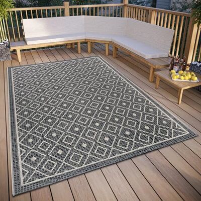 HANSE Home Lahal Tapis d'extérieur résistant aux intempéries – Motif géométrique moderne de losanges, imperméable et robuste, pour jardin, balcon, terrasse, salon – Gris beige, 190 x 290 cm HANSE Home Lahal Tapis d'extérieur résistant aux intempéries – Motif géométrique moderne de losanges, imperméable et robuste, pour jardin, balcon, terrasse, salon – Gris beige, 190 x 290 cm