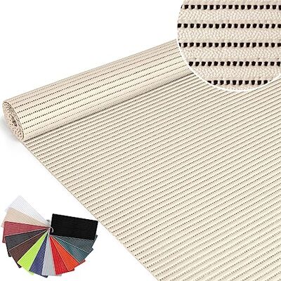 ANRO Tapis de bain antidérapant en mousse souple Largeur de 65 cm, PVC, ivoire, 100x65cm ANRO Tapis de bain antidérapant en mousse souple Largeur de 65 cm, PVC, ivoire, 100x65cm