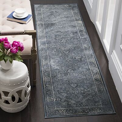 Tapis vintage pour salon Safavieh Maxime - 66x244 cm - Bleu Tapis vintage pour salon Safavieh Maxime - 66x244 cm - Bleu