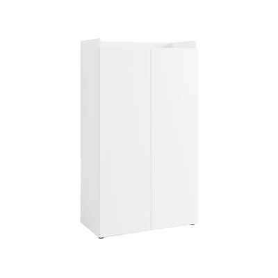 byLIVING Secrétaire Janne Secrétaire blanc mat Armoire de bureau avec 2 portes Peu encombrante Sans poignée 80 x 141 x 40 cm byLIVING Secrétaire Janne Secrétaire blanc mat Armoire de bureau avec 2 portes Peu encombrante Sans poignée 80 x 141 x 40 cm