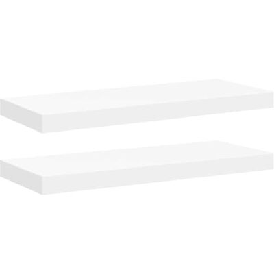 vidaXL Étagères murales flottantes blanches 60x23,5x3,8 cm MDF - Étagères vidaXL Étagères murales flottantes blanches 60x23,5x3,8 cm MDF - Étagères