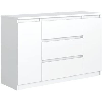 meble masztalerz Commode à 2 Portes et 3 Tiroirs Commode bois la Chambre à Coucher et le Salon Moderne Design Meubles peu Encombrants 120x78,5x39 cm Blanc meble masztalerz Commode à 2 Portes et 3 Tiroirs Commode bois la Chambre à Coucher et le Salon Moderne Design Meubles peu Encombrants 120x78,5x39 cm Blanc