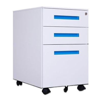 Hhmmei2024-23 Armoire de bureau Classeur mobile en acier coloré sous le bureau, meuble de rangement épais à trois tiroirs avec roulettes Classeur(Blue) Hhmmei2024-23 Armoire de bureau Classeur mobile en acier coloré sous le bureau, meuble de rangement épais à trois tiroirs avec roulettes Classeur(Blue)