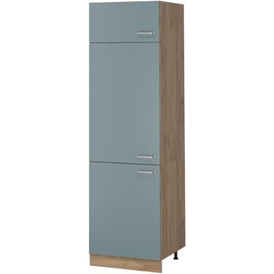 Vicco Armoire haute "R-Line", Bleu-gris/Chêne doré 60 cm 3 Portes · 3 Tablettes · Pieds réglables en hauteur · Librement combinable · Grand espace intérieur ✓ Vicco Armoire haute "R-Line", Bleu-gris/Chêne doré 60 cm 3 Portes · 3 Tablettes · Pieds réglables en hauteur · Librement combinable · Grand espace intérieur ✓