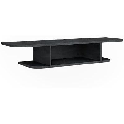 Vicco Meuble tv "Lorio", Béton noir, 105x18.2cm avec compartiments ouverts, pour le rangement des appareils multimédias et des accessoires Vicco Meuble tv "Lorio", Béton noir, 105x18.2cm avec compartiments ouverts, pour le rangement des appareils multimédias et des accessoires