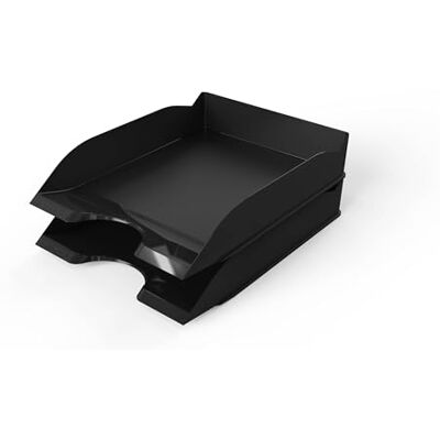Durable Basic 1701674060 Lot de 6 corbeilles à courrier empilables Noir Format A4 Durable Basic 1701674060 Lot de 6 corbeilles à courrier empilables Noir Format A4
