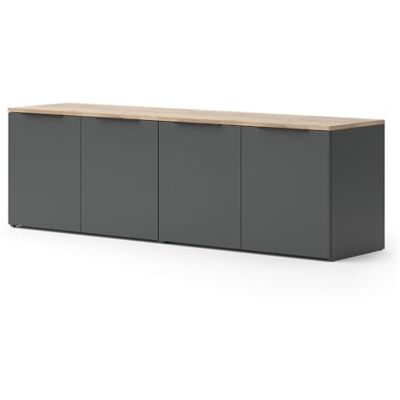 Vicco Mur de salon "Wido" Anthracite 2 pièces, pour le rangement et la présentation d’appareils multimédias Vicco Mur de salon "Wido" Anthracite 2 pièces, pour le rangement et la présentation d’appareils multimédias