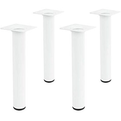 Amig Lot de 4 Pieds Ronds pour Meuble 30X600 cm Acier Pour Tables Basses, Tables de Nuit, Commodes... Embout Anti-rayures Résistants Noir Visserie incluse Amig Lot de 4 Pieds Ronds pour Meuble 30X600 cm Acier Pour Tables Basses, Tables de Nuit, Commodes... Embout Anti-rayures Résistants Noir Visserie incluse