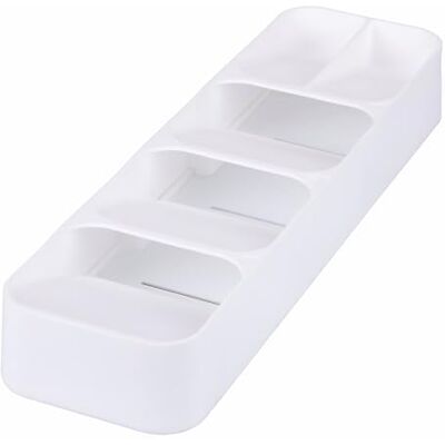 GALILEO CASA Organisateur de couverts - 5 compartiments - Blanc - Range-couverts GALILEO CASA Organisateur de couverts - 5 compartiments - Blanc - Range-couverts