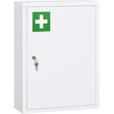 kleankin Armoire à Pharmacie Murale en Acier 40 x 15 x 53,5 cm Blanc Armoire à Médicaments Murale 3 Niveaux, Porte Verrouillable, 2 Clés, Meuble de Salle de Bain, Couloir, Salon kleankin Armoire à Pharmacie Murale en Acier 40 x 15 x 53,5 cm Blanc Armoire à Médicaments Murale 3 Niveaux, Porte Verrouillable, 2 Clés, Meuble de Salle de Bain, Couloir, Salon