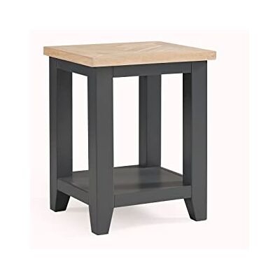 Table de lampe en chêne gris et noyer Bordeaux de Julian Bowen - Table d'appoint Table de lampe en chêne gris et noyer Bordeaux de Julian Bowen - Table d'appoint