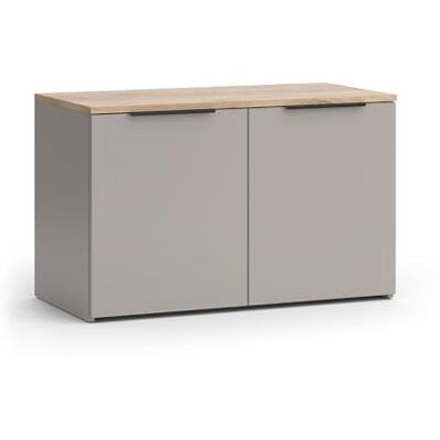 Vicco Commode "Wido", Grège, 80x50cm avec 2 portes, convient pour le rangement des vêtements et des articles ménagers Vicco Commode "Wido", Grège, 80x50cm avec 2 portes, convient pour le rangement des vêtements et des articles ménagers