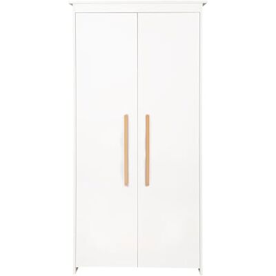 roba Lilo Armoire 2 portes avec poignées en bois modernes pour chambre de bébé et chambre d'enfant, blanc/naturel roba Lilo Armoire 2 portes avec poignées en bois modernes pour chambre de bébé et chambre d'enfant, blanc/naturel