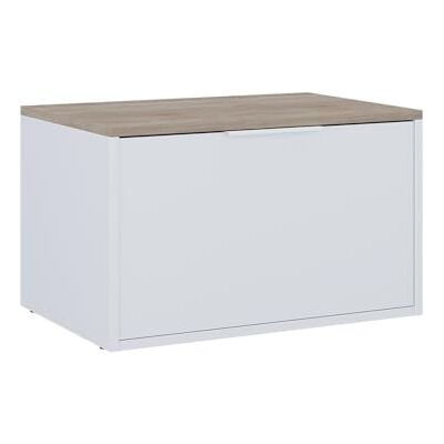 Vicco Commode "Betti", Blanc/Sonoma, 60x36cm avec portes, adapté au rangement dans le salon ou la chambre Vicco Commode "Betti", Blanc/Sonoma, 60x36cm avec portes, adapté au rangement dans le salon ou la chambre