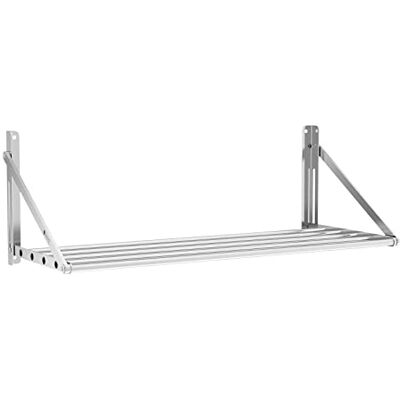 Royal Catering Étagère Murale Pliable Rabattable Pliante À Barres Barreaux RC-TFWH10045 (100 x 45 cm, Capacité De Charge 40 kg, Modèle À Barres De Suspension, Montage Mural, Acier Inoxydable) Royal Catering Étagère Murale Pliable Rabattable Pliante À Barres Barreaux RC-TFWH10045 (100 x 45 cm, Capacité De Charge 40 kg, Modèle À Barres De Suspension, Montage Mural, Acier Inoxydable)
