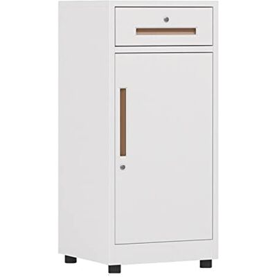 WYYDHGBF Classeur avec serrure, 1 tiroir et 1 porte, armoire de rangement verrouillable pour la maison, le bureau WYYDHGBF Classeur avec serrure, 1 tiroir et 1 porte, armoire de rangement verrouillable pour la maison, le bureau