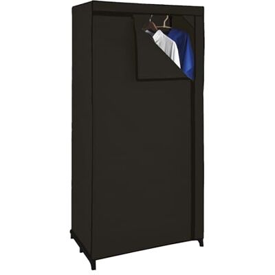 Spetebo Armoire pliante en tissu 150 cm Avec tringle à vêtements Couleur au choix Noir Spetebo Armoire pliante en tissu 150 cm Avec tringle à vêtements Couleur au choix Noir