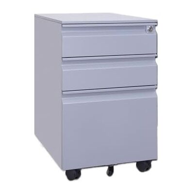 Hhmmei2024-23 Armoire de bureau Armoire en acier à trois tiroirs avec roulettes, classeur de bureau mobile, armoire courte serrure épaisse Classeur(Gray) Hhmmei2024-23 Armoire de bureau Armoire en acier à trois tiroirs avec roulettes, classeur de bureau mobile, armoire courte serrure épaisse Classeur(Gray)