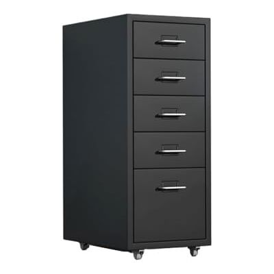 WANGHAI-666 Caisson de Bureau Classeur de bureau grande capacité à 5 couches, armoire d'organisation données multifonctionnelle, commode en acier laminé froid épaissie, rangement(Noir) WANGHAI-666 Caisson de Bureau Classeur de bureau grande capacité à 5 couches, armoire d'organisation données multifonctionnelle, commode en acier laminé froid épaissie, rangement(Noir)