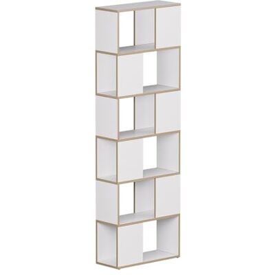 Vicco Séparation de pièce "Eneos", blanc/chêne, 60x186cm utilisable comme étagère autoportante pour une division flexible de l’espace Vicco Séparation de pièce "Eneos", blanc/chêne, 60x186cm utilisable comme étagère autoportante pour une division flexible de l’espace