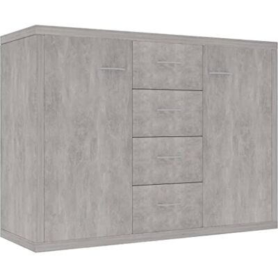 vidaXL Buffet, Meuble de Rangement avec Tiroir, Armoire de Rangement, Organisateur Salon Salle de Séjour Intérieur, Gris Béton Bois d’Ingénierie vidaXL Buffet, Meuble de Rangement avec Tiroir, Armoire de Rangement, Organisateur Salon Salle de Séjour Intérieur, Gris Béton Bois d’Ingénierie