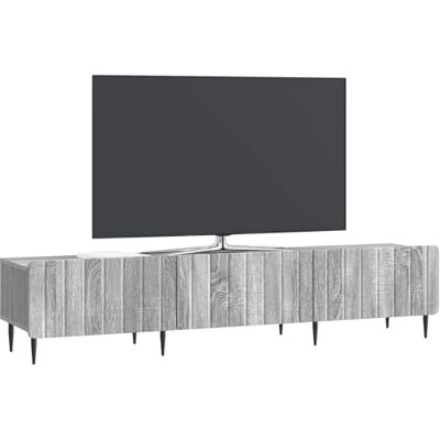 vidaXL Meuble TV Sonoma gris 147 x 34,5 x 32 cm Bois d'ingénierie, Buffet de salon, style rectangulaire, espace de rangement, meuble TV moderne, unité de divertissement pratique vidaXL Meuble TV Sonoma gris 147 x 34,5 x 32 cm Bois d'ingénierie, Buffet de salon, style rectangulaire, espace de rangement, meuble TV moderne, unité de divertissement pratique