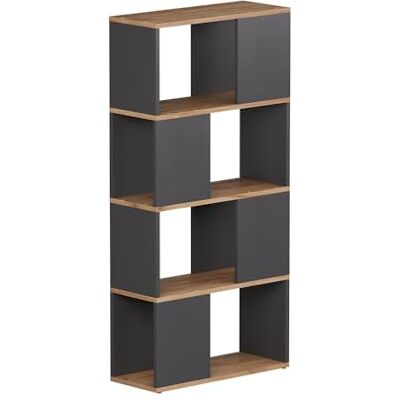 Vicco Séparation de pièce "Eneos", Anthracite/chêne doré, 60x124.5cm utilisable comme étagère autoportante pour une division flexible de l’espace Vicco Séparation de pièce "Eneos", Anthracite/chêne doré, 60x124.5cm utilisable comme étagère autoportante pour une division flexible de l’espace