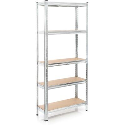 WilTec Schwerlastregal Verzinkt 174x75x30cm für Gesamtlast 875kg Steckregal aus Stahl mit 5 Ablagen WilTec Schwerlastregal Verzinkt 174x75x30cm für Gesamtlast 875kg Steckregal aus Stahl mit 5 Ablagen