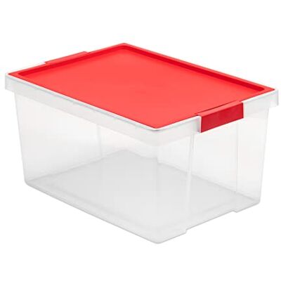 TATAY Boîte de Rangement avec Couvercle 35 L Multiusage, 37 x 51 x 26 cm Boîte Rangement 35 L Multiusage Modèle Style Couvercle à Charnière Plastique sans BPA 37 x 51 x 26 cm, Rouge TATAY Boîte de Rangement avec Couvercle 35 L Multiusage, 37 x 51 x 26 cm Boîte Rangement 35 L Multiusage Modèle Style Couvercle à Charnière Plastique sans BPA 37 x 51 x 26 cm, Rouge