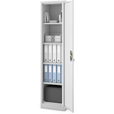 Jan Nowak Armoire de Bureau Métallique C001A 4 Etagères Tôle d'acier Portes Battantes Verrouillable 185 cm x 45 cm x 40 cm (Girs) Jan Nowak Armoire de Bureau Métallique C001A 4 Etagères Tôle d'acier Portes Battantes Verrouillable 185 cm x 45 cm x 40 cm (Girs)