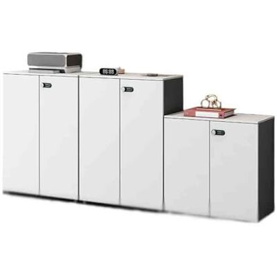 Cenz-888 Classeur Armoire combinée noire et blanche, classeur court en bois avec serrure, armoire de rangement for données bureau divers articles Support d'imprimante Cenz-888 Classeur Armoire combinée noire et blanche, classeur court en bois avec serrure, armoire de rangement for données bureau divers articles Support d'imprimante