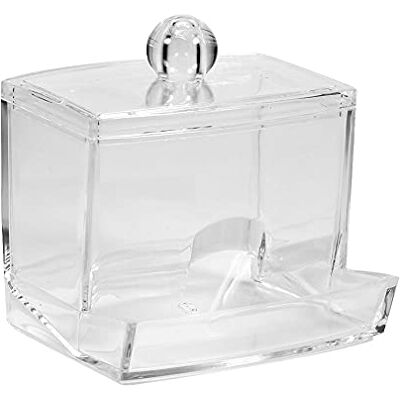 AUNMAS Stockage de Coton-tige Q-tip Boîte Maquillage Organisateur De Stockage Cosmétique Transparent Distributeur En Plastique Cartouche Transparent Titulaire Cas pour La Maison AUNMAS Stockage de Coton-tige Q-tip Boîte Maquillage Organisateur De Stockage Cosmétique Transparent Distributeur En Plastique Cartouche Transparent Titulaire Cas pour La Maison