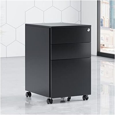 WYYDHGBF Armoire de bureau mobile du sol au plafond à 3 tiroirs en acier avec serrure Armoire basse sous armoire WYYDHGBF Armoire de bureau mobile du sol au plafond à 3 tiroirs en acier avec serrure Armoire basse sous armoire