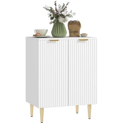HOMCOM Buffet Cuisine, Meuble de Rangement, avec 2 Portes, étagère réglable, Pieds métalliques surélevés, pour Cuisine, Salon, 60 x 40 x 80 cm, Blanc HOMCOM Buffet Cuisine, Meuble de Rangement, avec 2 Portes, étagère réglable, Pieds métalliques surélevés, pour Cuisine, Salon, 60 x 40 x 80 cm, Blanc